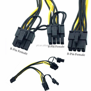 8ピンから2x 8ピン（6+2）PCI Express電源アダプター編組スリーブ付きYスプリッターケーブル - Product Image 1
