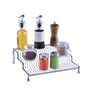 3 Tier Wire Metal Kitchen Storage Shelf Seasoning Spice Rack Organizer