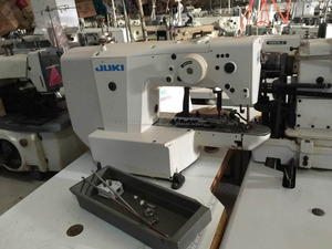 D'origine deuxième main utilisé juki high speed direct drive électronique bartacking couture <span class=keywords><strong>machine</strong></span> - Product Image 1