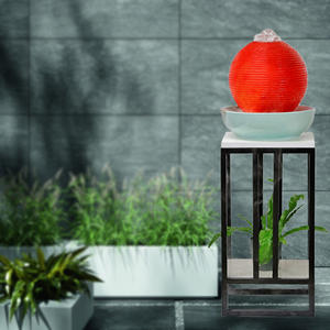 Rojo elegante bola giratoria de agua interior fuentes cascadas de venta <span class=keywords><strong>para</strong></span> la casa - Product Image 4