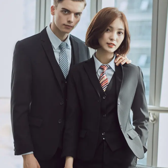 c10392a formal ladies office wear business two-piece slim fit suits set for men