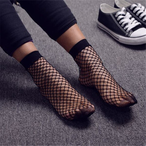 Calzini <span class=keywords><strong>a</strong></span> <span class=keywords><strong>Rete</strong></span> Sexy Punk per Donne e Ragazze, Neri, Traforati, Traspiranti, Gotici, Elasticizzati, Corti alla Caviglia - Product Image 5