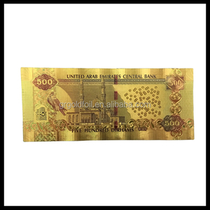 Billete de Banco de Oro Puro de 24k, Billete de Banco de Dubái, Dírham 500, el Mejor Regalo Empresarial - Product Image 4