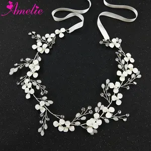 Girl Headpiece Hair Vine And Hair Pin Floral With Pearl Accessories Wedding Bridal Headband Flower Jewelry Wreath