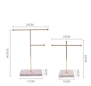 Boîtier de rangement pour bijoux, étagère en métal doré, à Base en <span class=keywords><strong>marbre</strong></span> naturel, garanti haute qualité - Product Image 1