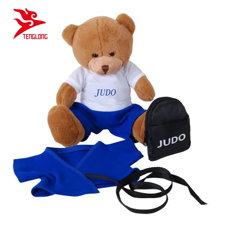 Personalizado mini peluche de felpa judo uniforme <span class=keywords><strong>oso</strong></span> de peluche de juguete