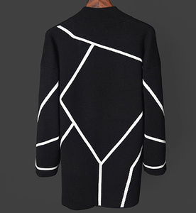P18B112TR 2018 100% Wool Knitted Sweater <strong>for</strong> <strong>Men</strong> <strong>Long</strong> Sleeve <strong>Cardigan</strong> Soft <strong>Long</strong> Coat - Product Image 2