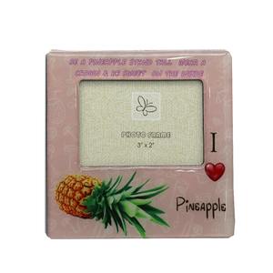 Магнитная фоторамка <span class=keywords><strong>3x2</strong></span> мини-квадратная с принтом «Ананас» из эпоксидной смолы, с регулируемым металлическим креплением, цифровая печать — бренд Changhong - Product Image 3