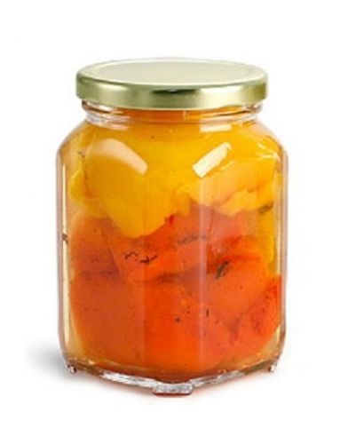 200ml High quality hexagon glass honey jar / glass storage jar for jam