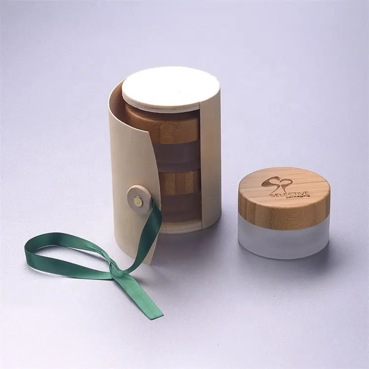 Boîte de rangement en bois naturel rond, pour cadeaux, cosmétique, bouteille extérieure, logo personnalisé, boîtes de défilement, rangement