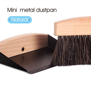 Masthome-<span class=keywords><strong>Brosse</strong></span> de nettoyage écologique en hêtre et crin de cheval, petite pelle à poussière, manche court, <span class=keywords><strong>brosse</strong></span> en bois pour table - Product Image 4