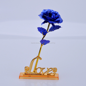 Regalos del día <span class=keywords><strong>de</strong></span> <span class=keywords><strong>san</strong></span> valentín 24 K lámina <span class=keywords><strong>de</strong></span> oro rosa flor con amor base - Product Image 3