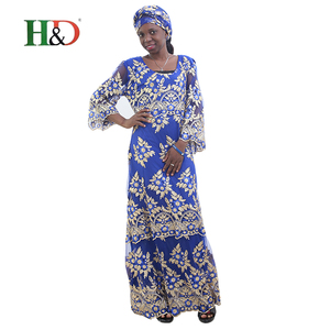 H & D Vente Chaude Style De Mode Cordon Dentelle De Mariage Robes Femmes Africaines Caftans Pour la Vente En Gros - Product Image 4