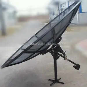 Antenne parabolique FTA numérique d'extérieur, 5 pieds 4 pieds, 1.2m 120cm, bande c, hd, en maille aluminium, pour télévision, avec antenne (paréo FTA)