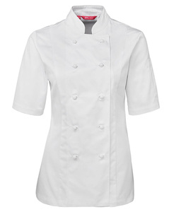 Camicia da Chef donna a maniche lunghe/corte cappotto da ristorante personalizzato moderno a manica corta - Product Image 3