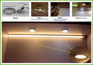 12V LED Puck Lights Küche unter Schrank beleuchtung oberflächen montierte Regal leuchte