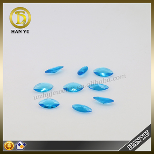Linda gema sintética por mayor talla marquesa 5 * 10mm <span class=keywords><strong>el</strong></span> lago de cristal azul - Product Image 1