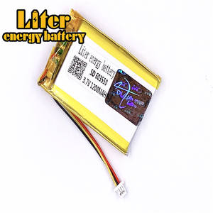 Connector 1,0-3 p 3,7 V 603550 1200 mAh rechargeable LiPo battery solar Li ion polymer lithium battery with PCM - Product Image 2