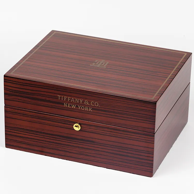 Caixa personalizada para marca de luxo, alta qualidade, atacado, para caixa de presente de madeira de marca de luxo, caixa de presente de luxo