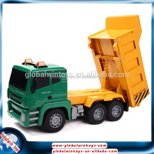 1/18 grande modelo de camión de auto viendo rc camión volquete con sonido y luz carro de descarga eléctrica venta - Product Image 3