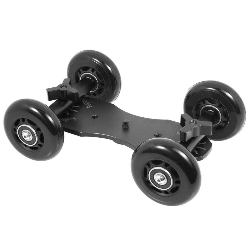 Professional Tabletop DSLR Camera Dolly Slider Skater Wheel Truck  Stabilizer for 5D2 EOS Video
