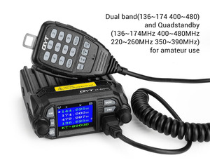 Qyt Kt-8900d Vhf Uhf Đài Phát Thanh Di Động <span class=keywords><strong>2</strong></span> <span class=keywords><strong>Way</strong></span> <span class=keywords><strong>Radio</strong></span> Quad Hiển Thị Băng Tần Kép Mini Car Đài Phát Thanh 25 Wát Tùy Chọn Thiết Lập Tín Hiệu Talkie-Walky - Product Image 3