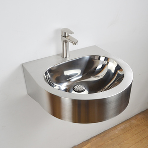 Wastafel Pedestal Stainless Steel untuk Kamar Mandi, Diskon Besar - Product Image 4