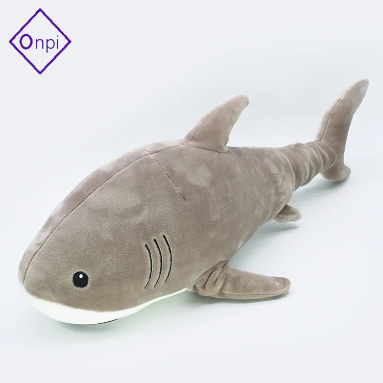 Soft grey shark sea animal plush toys
