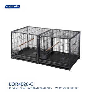 Fil En Acier <span class=keywords><strong>Cage</strong></span> D'élevage D'oiseaux Pliant Fil Oiseau <span class=keywords><strong>Cage</strong></span> D'élevage <span class=keywords><strong>Double</strong></span> Éleveur <span class=keywords><strong>Cage</strong></span> Avec Séparateurs Amovibles Et Reproduction LOR4020-C - Product Image 1