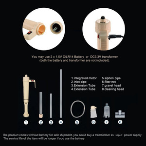 <span class=keywords><strong>Filtro</strong></span> elettrico della pompa del cambio dell'acqua del dispositivo di lavaggio della <span class=keywords><strong>sabbia</strong></span> del pulitore della batteria dell'acquario per il serbatoio dei pesci dell'acquario - Product Image 5