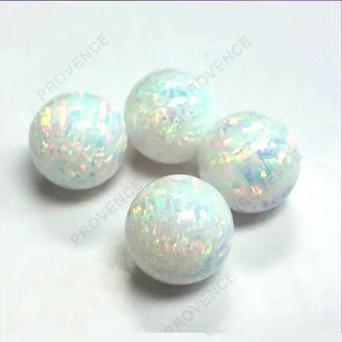 3mm 5mm 6mm 8mm 10mm Japanese Fire synthetic White Loose Opal gemstone for Summer days