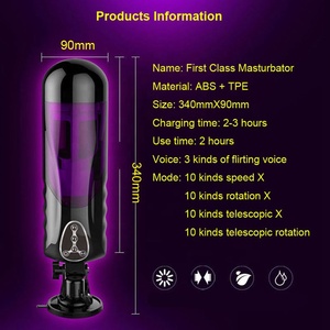 Elektrischer automatischer teleskop isch rotierender männlicher Mastur bator Stretching Vagina Echte Muschi Vibrator Sexspielzeug <span class=keywords><strong>Sex</strong></span> maschine Saugnapf - Product Image 4