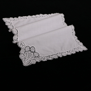Pañuelos bordados imprimibles para mujer, regalo de Navidad y boda, bufanda cuadrada de 12 "x 12", pañuelos de encaje de algodón blanco para mujer - Product Image 5