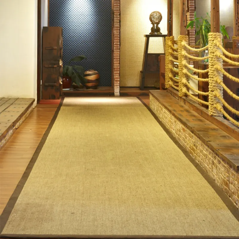 Wall to Wall Fireproof Carpet and Rug Living Room Natural Sisal Carpet Tile