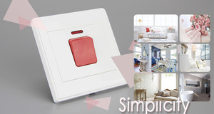 Máy Điều Hòa Không Khí Treo Tường Tiêu Chuẩn Anh <span class=keywords><strong>45A</strong></span> <span class=keywords><strong>DP</strong></span> Công Tắc Điện Gắn Tường Sang Trọng - Product Image 2