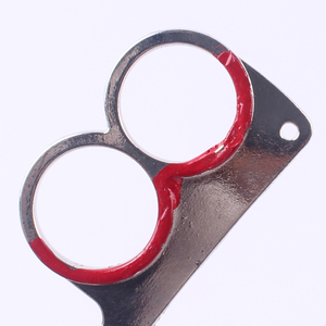<span class=keywords><strong>Couteau</strong></span> à anneau à double doigt en métal argenté avec émail rouge Design <span class=keywords><strong>sanglant</strong></span> drôle pour les décorations de fête - Product Image 3