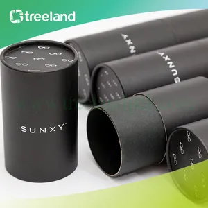 Lujo personalizado cilíndrico negro <span class=keywords><strong>cajas</strong></span> <span class=keywords><strong>de</strong></span> cartón - Product Image 2