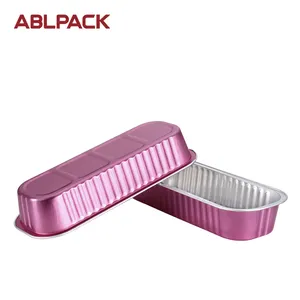 ABLPACK 200ml enduit couleur lisse mur jetable papier d'aluminium cuisson tasse conteneur plateau plaque étain feuille moules à tarte