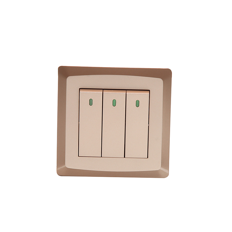 Vnx OEM Wall Socket and Switches Custom British Standard 250V 10A 3 Gang 1Way 2Way Electric Wall Switch
