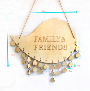 Gros Famille Suspendus Anniversaire Rappel <span class=keywords><strong>Calendrier</strong></span> <span class=keywords><strong>En</strong></span> <span class=keywords><strong>Bois</strong></span> Pour La Décoration Intérieure - Product Image 6