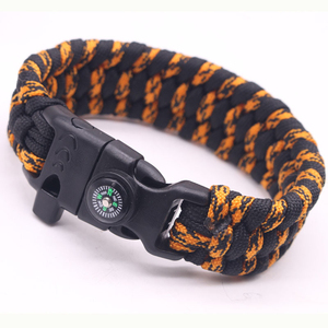 >>> Intrecciato a mano Braccialetto di Nuovo Modo Fischio Fibbia Bracciali Uomo di Fascino Corda Sopravvivenza Di Paracord Maschio Wrap Braccialetto di Sport - Product Image 2