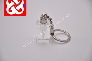 ランプ付き透明ブロックキーホルダーLEDライト歯科医院プロモーションギフト - Product Image 2