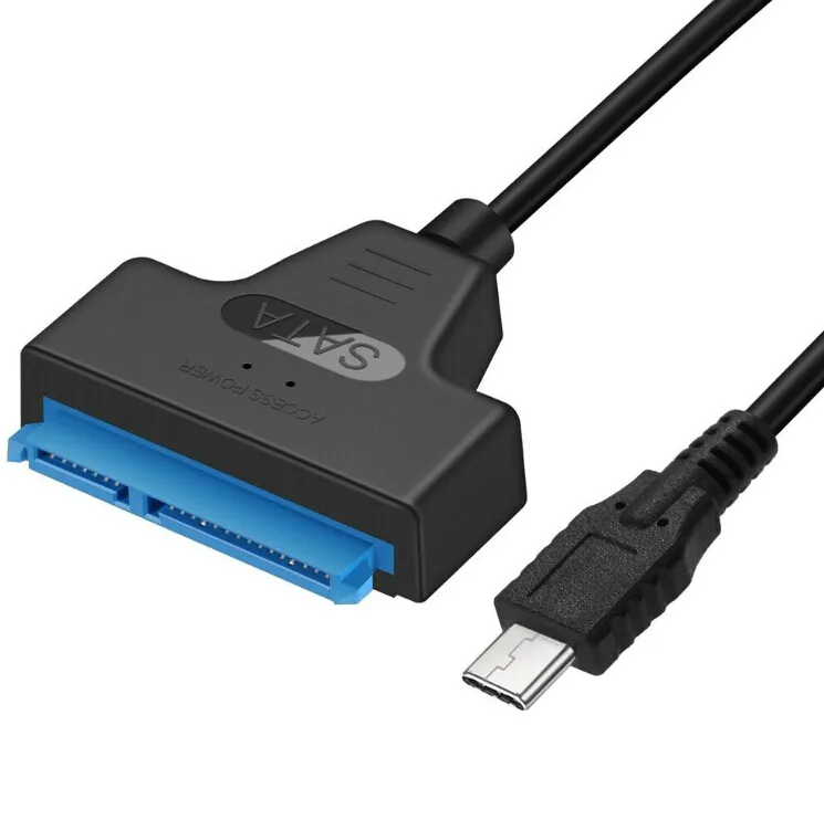 USB 3.1Type Cに2.5 "SATA III 22ピンHDD SSD Hard Drive Adapter Cable