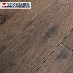 Hickory hand scraped wire brushed multi layer engineered flooring