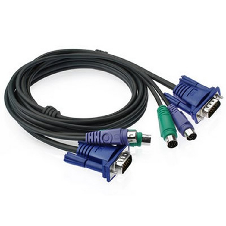 1,5 м kvm-коммутатор VGA 15 Pin кабель PS/2 монитора компьютера ПК адаптер конвертер кабель