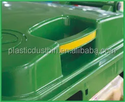660L 플라스틱 재활용 4 휠 대형 쓰레기통 페달
