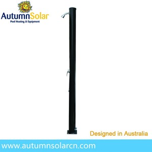 <span class=keywords><strong>Douche</strong></span> <span class=keywords><strong>solaire</strong></span> extérieure pour <span class=keywords><strong>piscine</strong></span> en <span class=keywords><strong>aluminium</strong></span> noir 45L avec pulvérisation et lavage des pieds - Product Image 4