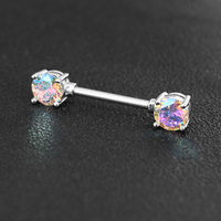 Anneau de dilatation du mamelon en acier chirurgical pour femme, faux barbell, piercing du mamelon, bijoux