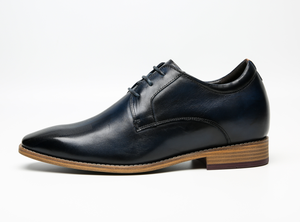 Vestido de tacón alto invisible italiano cuero zapatos elevadores de altura - Product Image 2