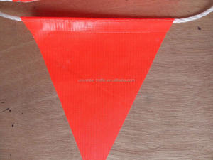Durable Lumineux Orange Sécurité Bruant Drapeau Avec Double Stiching - Product Image 3
